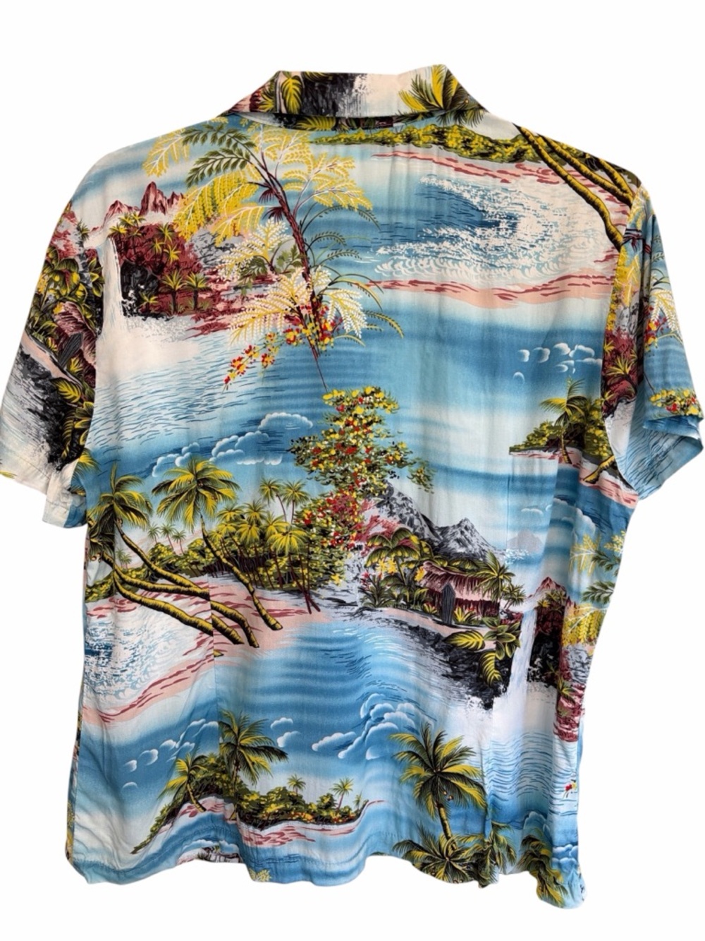 Puanani Hawaiian Shirt Large Tropical Print Button Up Short Sleeve Beach Aloha - Picture 5 of 6